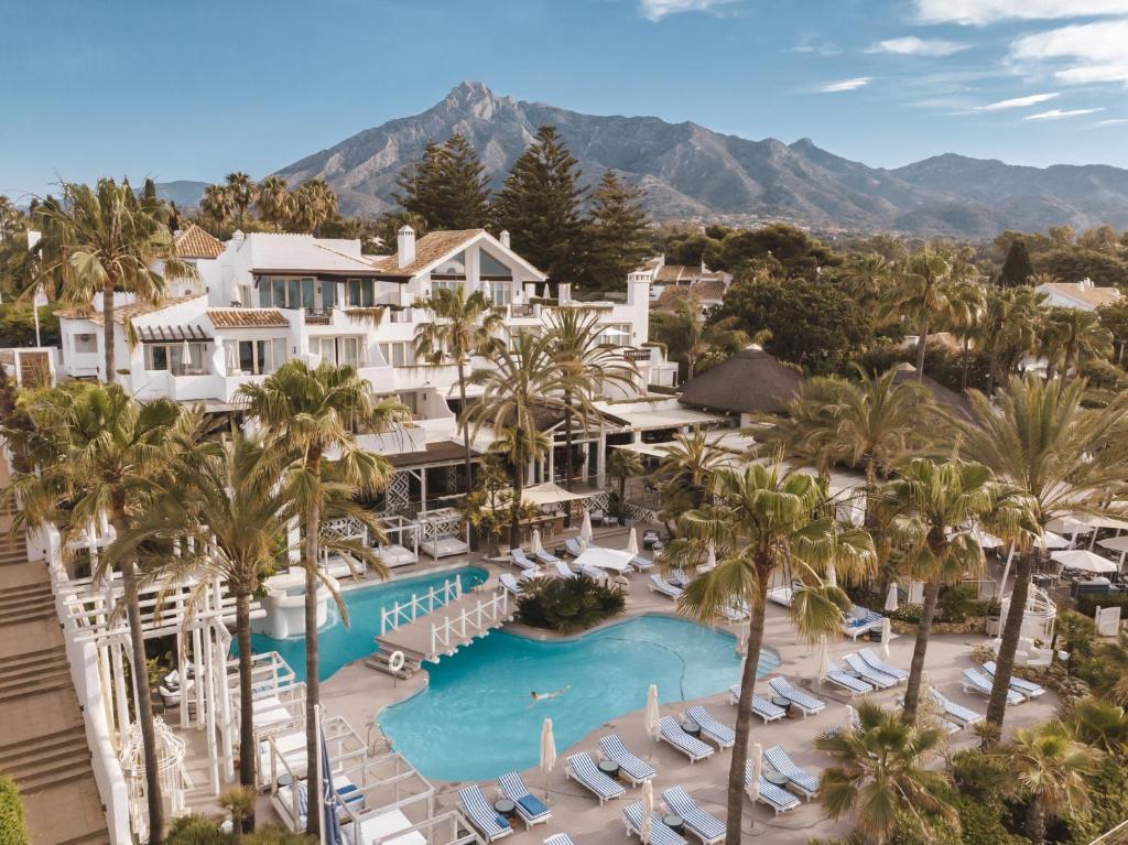 Puente Romano Beach Resort gardens and pool.