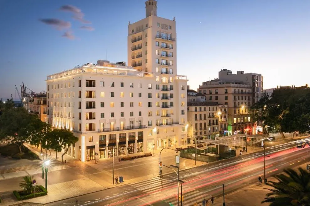Only YOU Hotel Malaga rooftop infinity pool with views over Malaga and the harbour