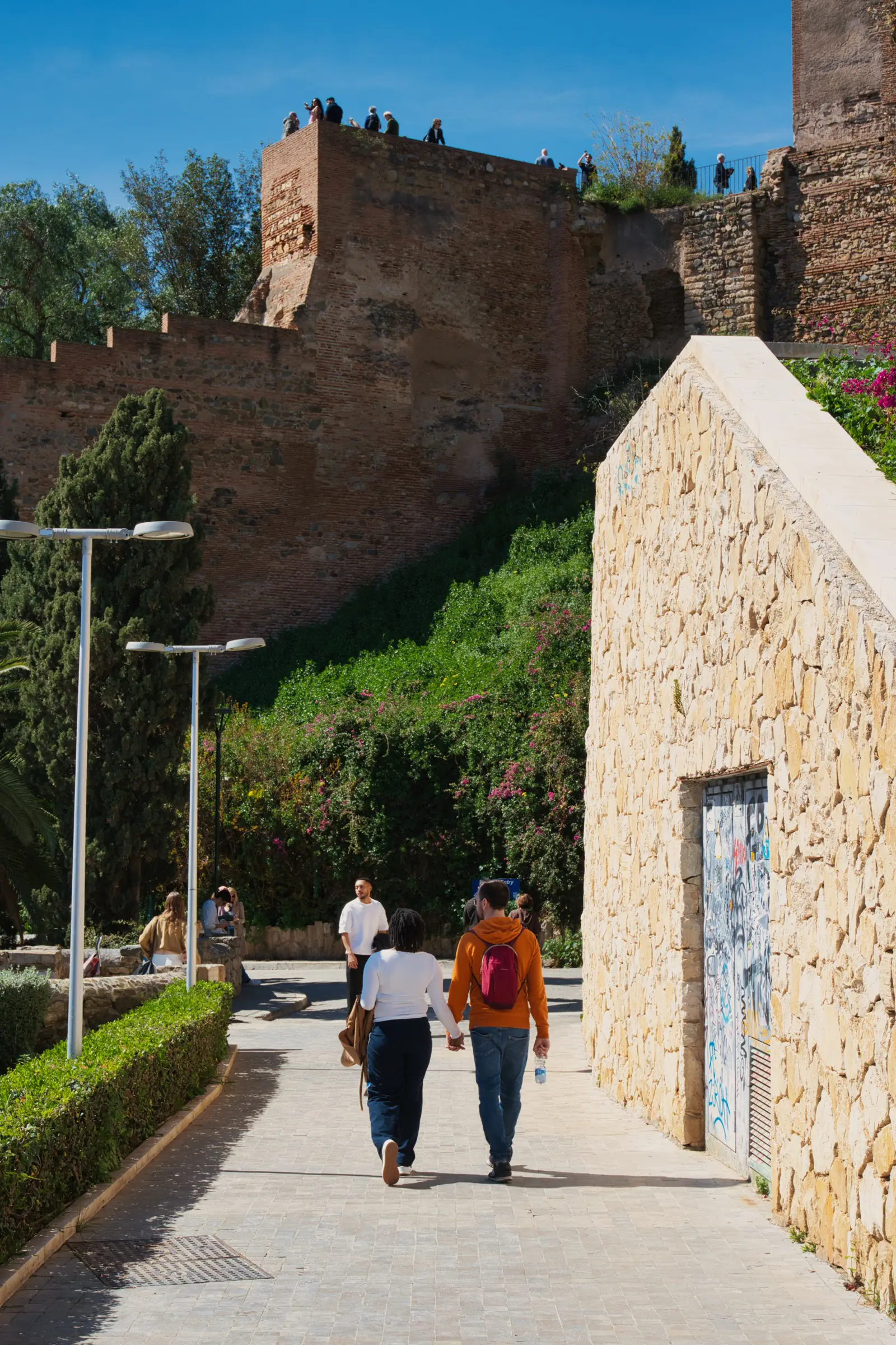 View from inside the Alcazaba fortress in Malaga