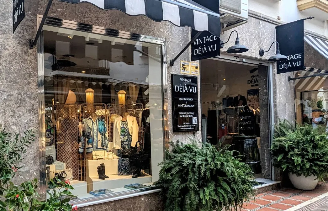 Vintage designer boutique in Marbella.