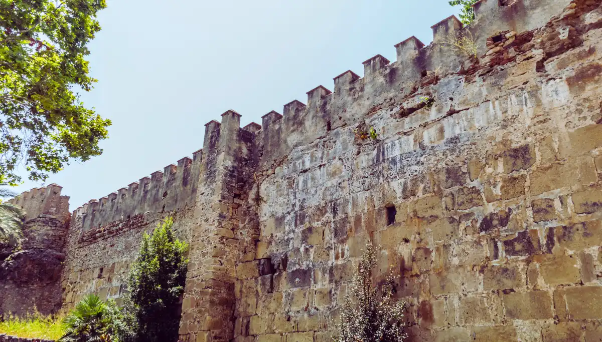 Remains of the Moorish castle walls in Marbella Old Town