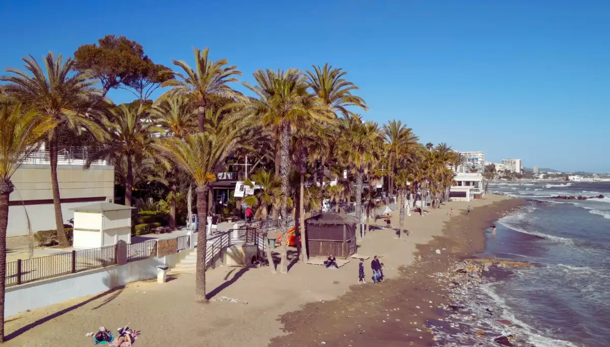 The Golden Mile promenade along Marbella's beachfront