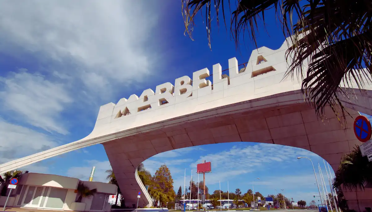 The iconic Marbella entrance arch sign