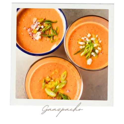 Gazpacho and salmorejo served in Estepona