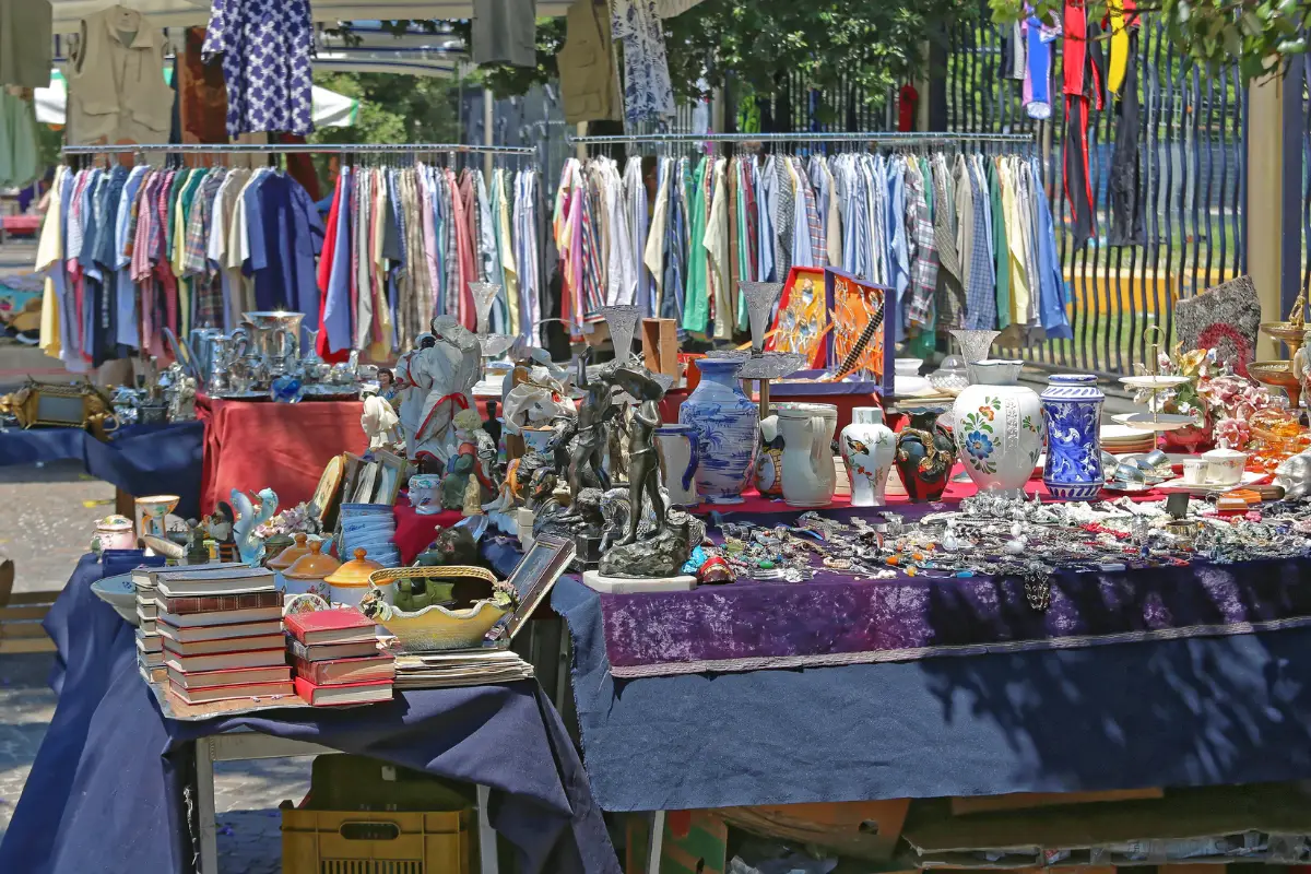 Tuesday market stalls in Nerja