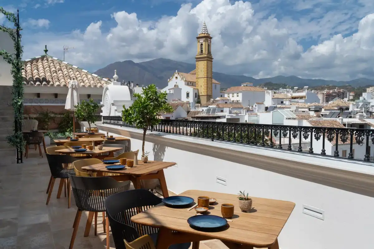 Bermeja Rooftop bar overlooking Estepona and Sierra Bermeja