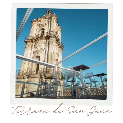 La Terraza de San Juan rooftop bar with cathedral views