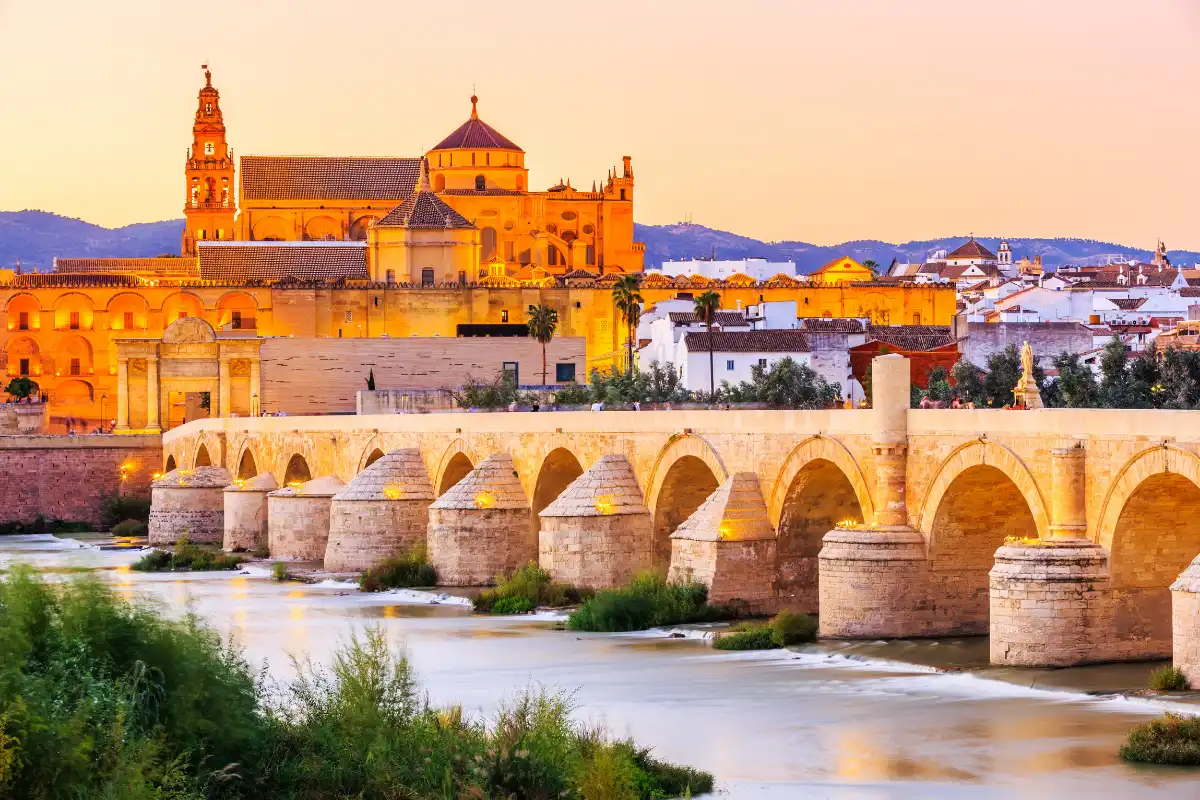 Roman Bridge at Sunset in Cordoba
