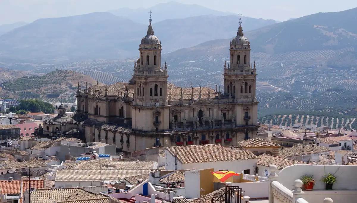 Jaén cathedral and Santa Catalina castle