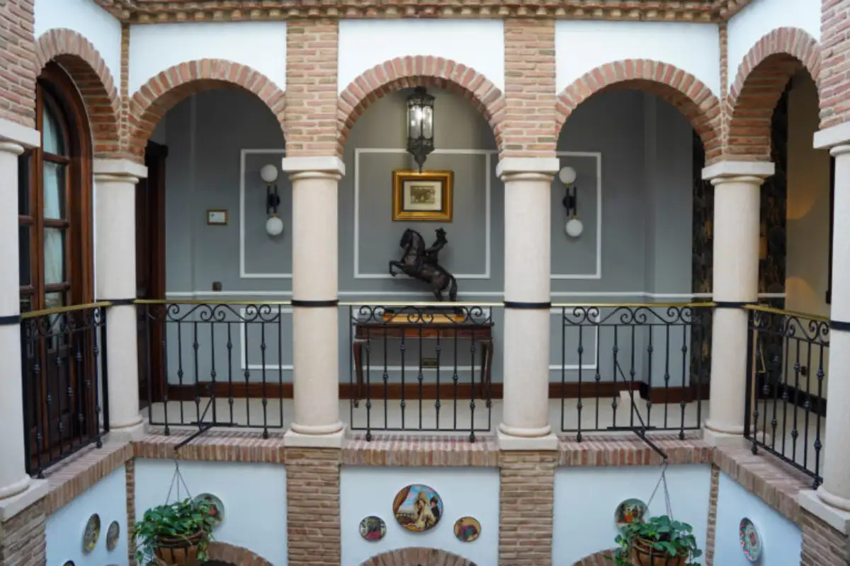 Andalusian courtyard at Hotel Casa Veracruz in Estepona Old Town