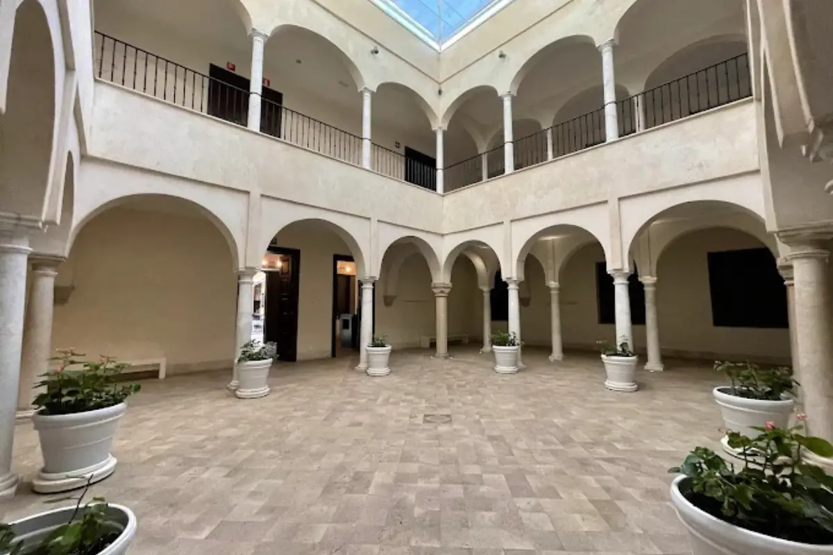 Arched courtyard at the Carmen Thyssen Museum in Malaga