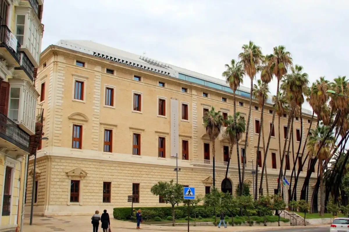 Gallery room inside the Museum of Malaga in the Palacio de la Aduana
