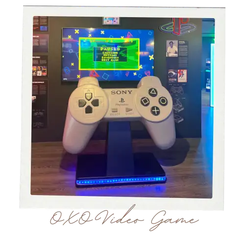 Multi-level arcade and retro console displays inside the OXO Museum Malaga
