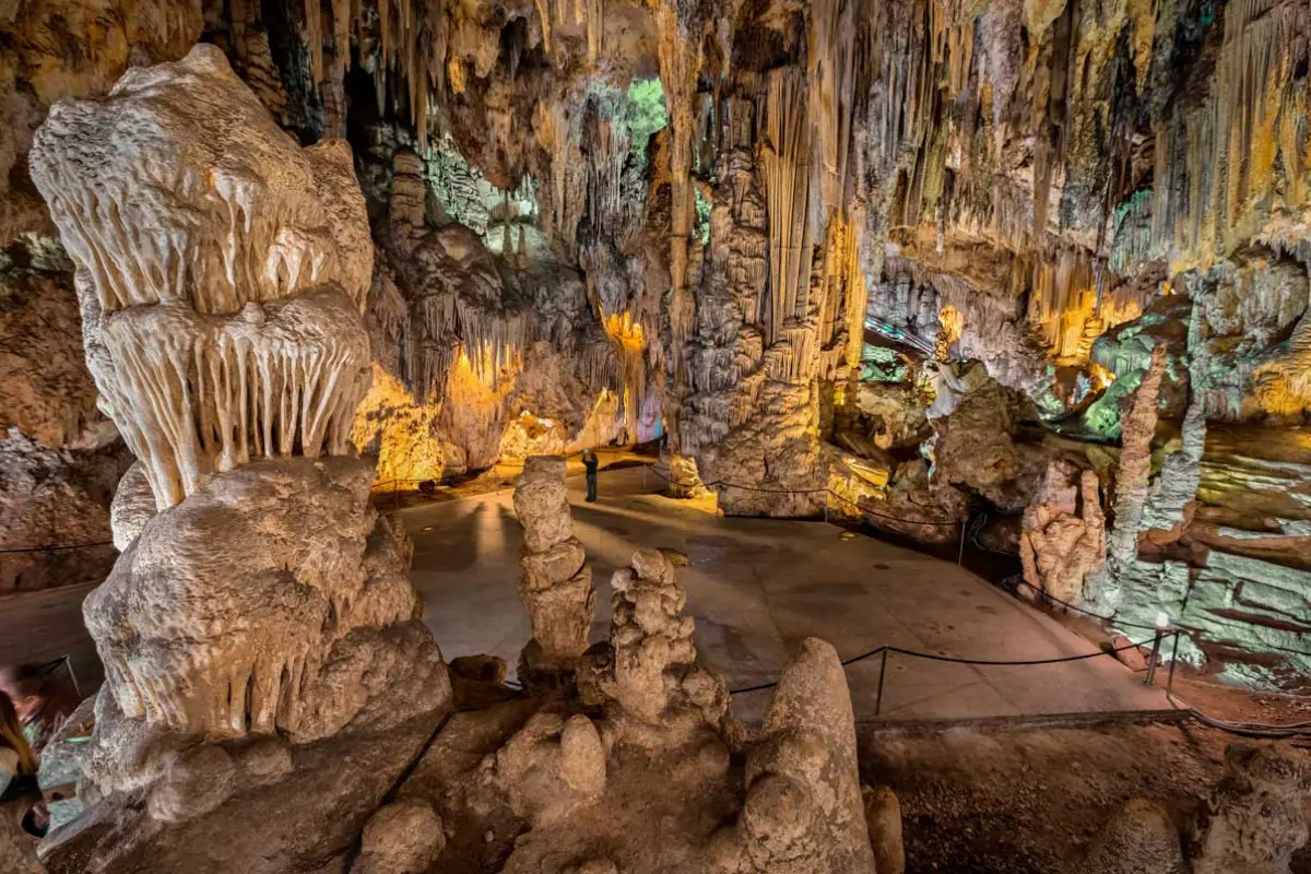 Entrance to the Nerja Caves, a major natural attraction in Andalusia