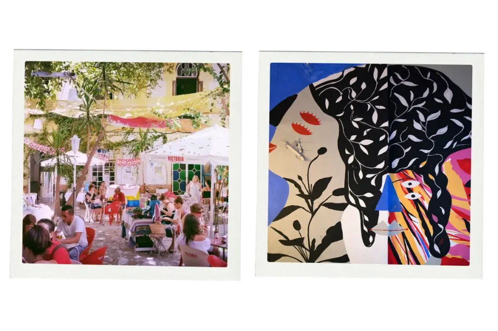 Interior of Antigua Casa de Guardia with wine barrels and traditional counter