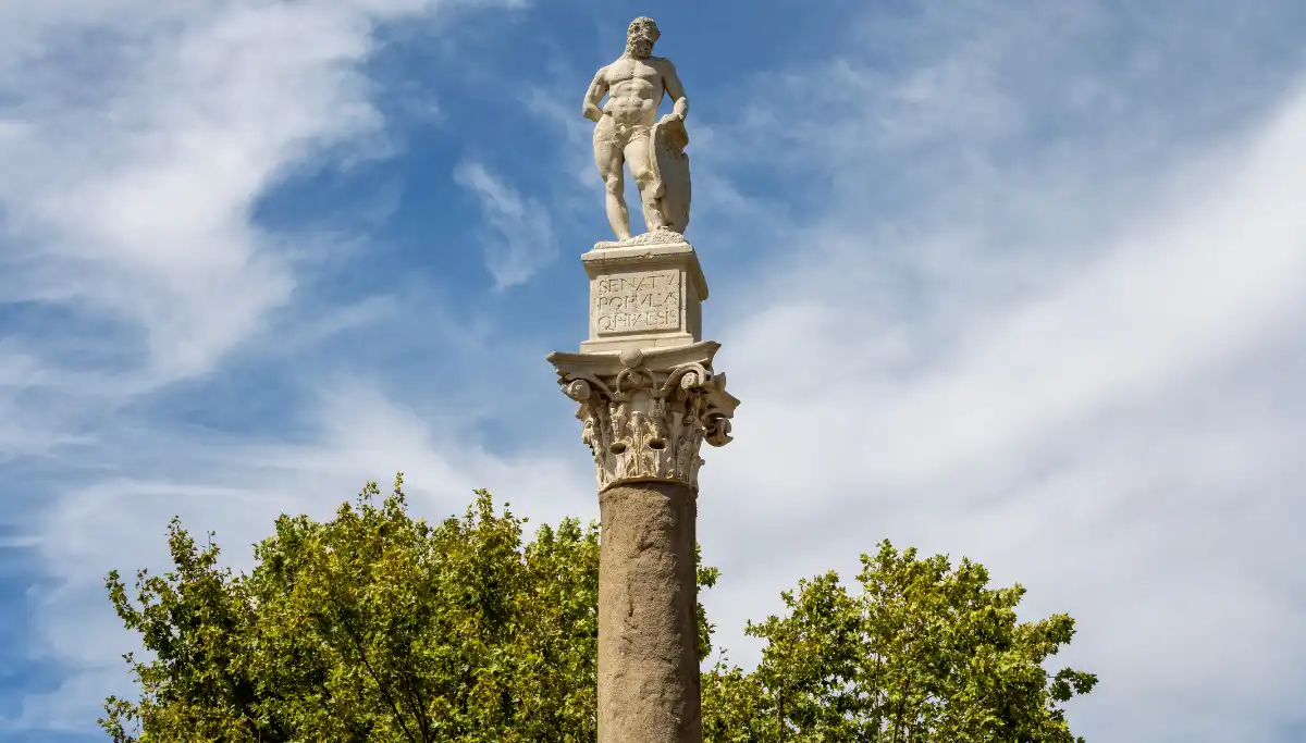 The Hercules column at the bohemian Alameda de Hercules square in Seville