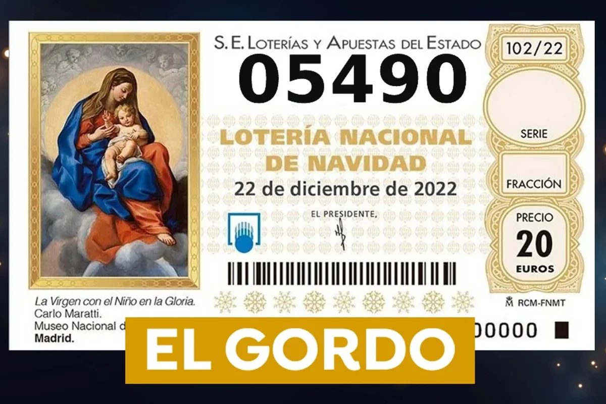 A Spanish Christmas lottery ticket.