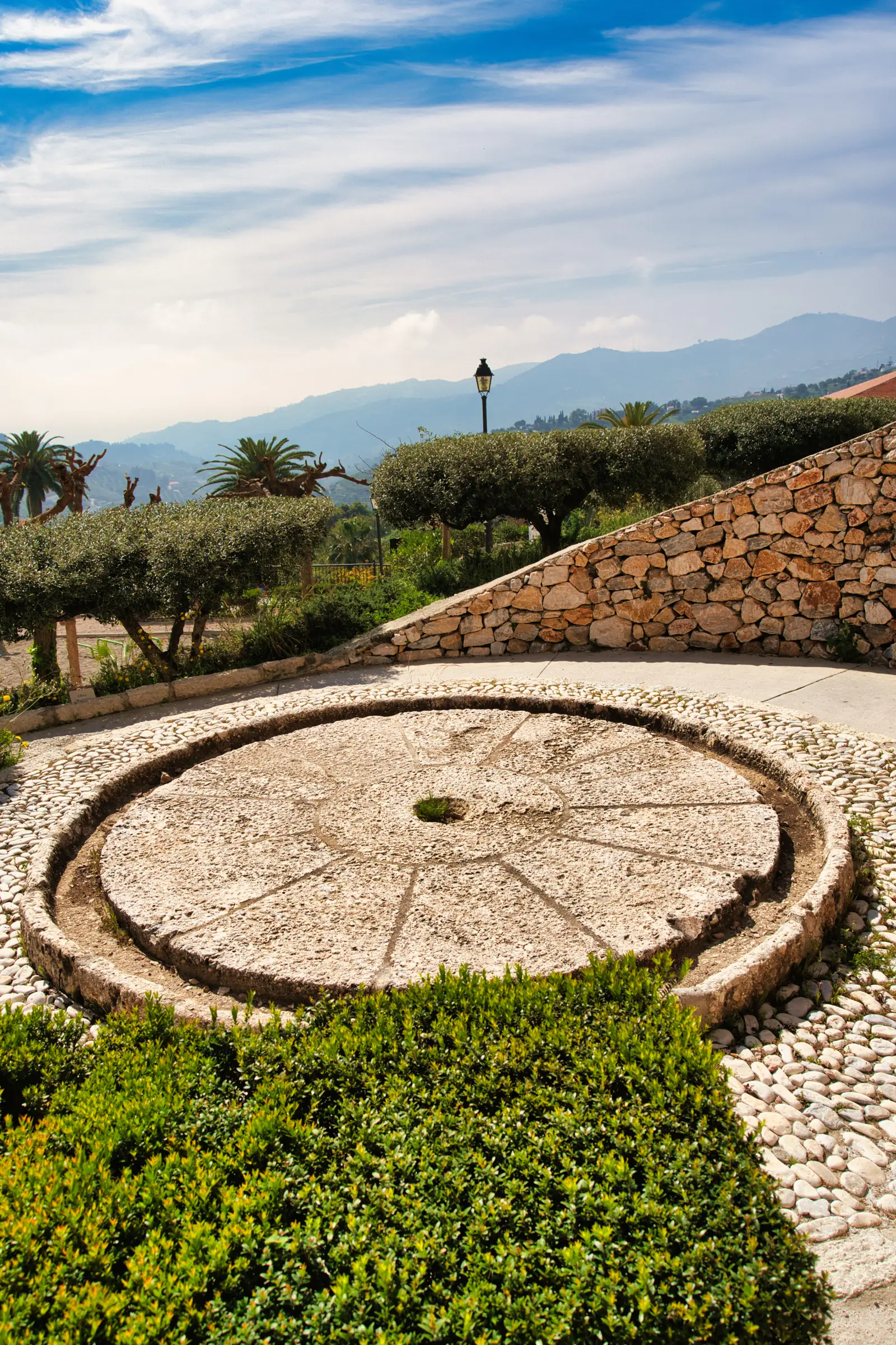 Sundial in Frigiliana botanical garden