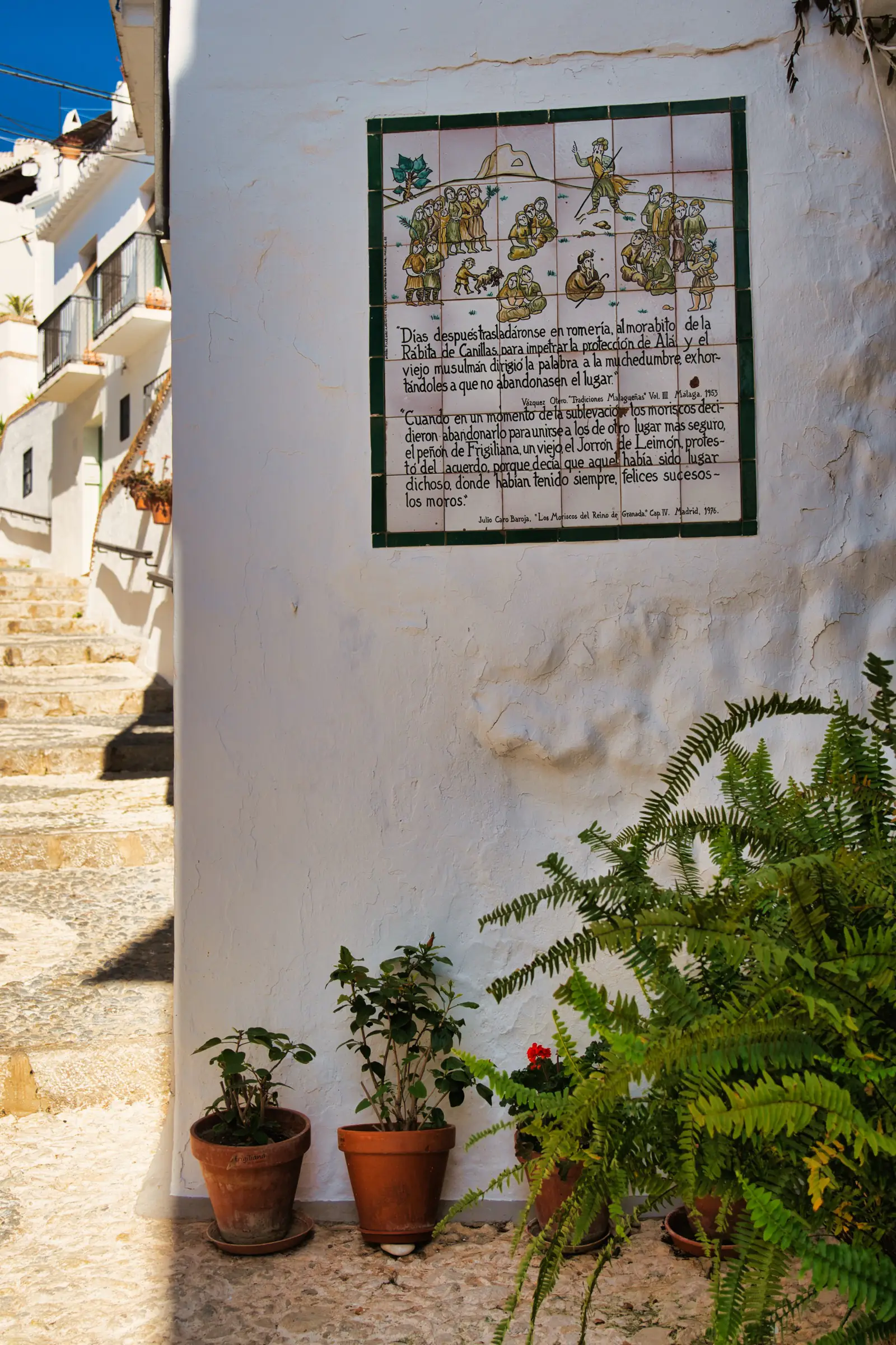 Ceramic tile on Frigiliana street