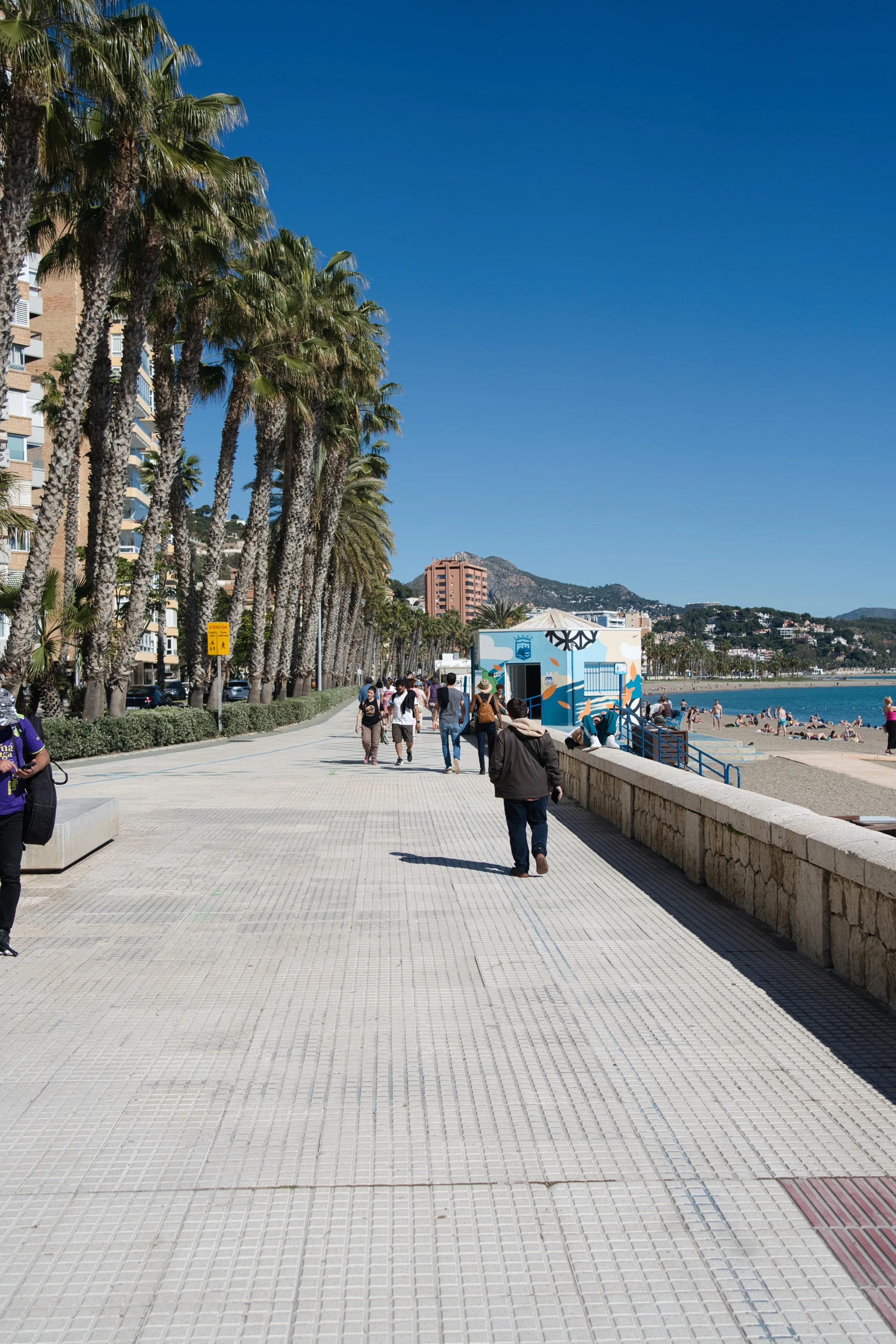 Malagueta beach promenade