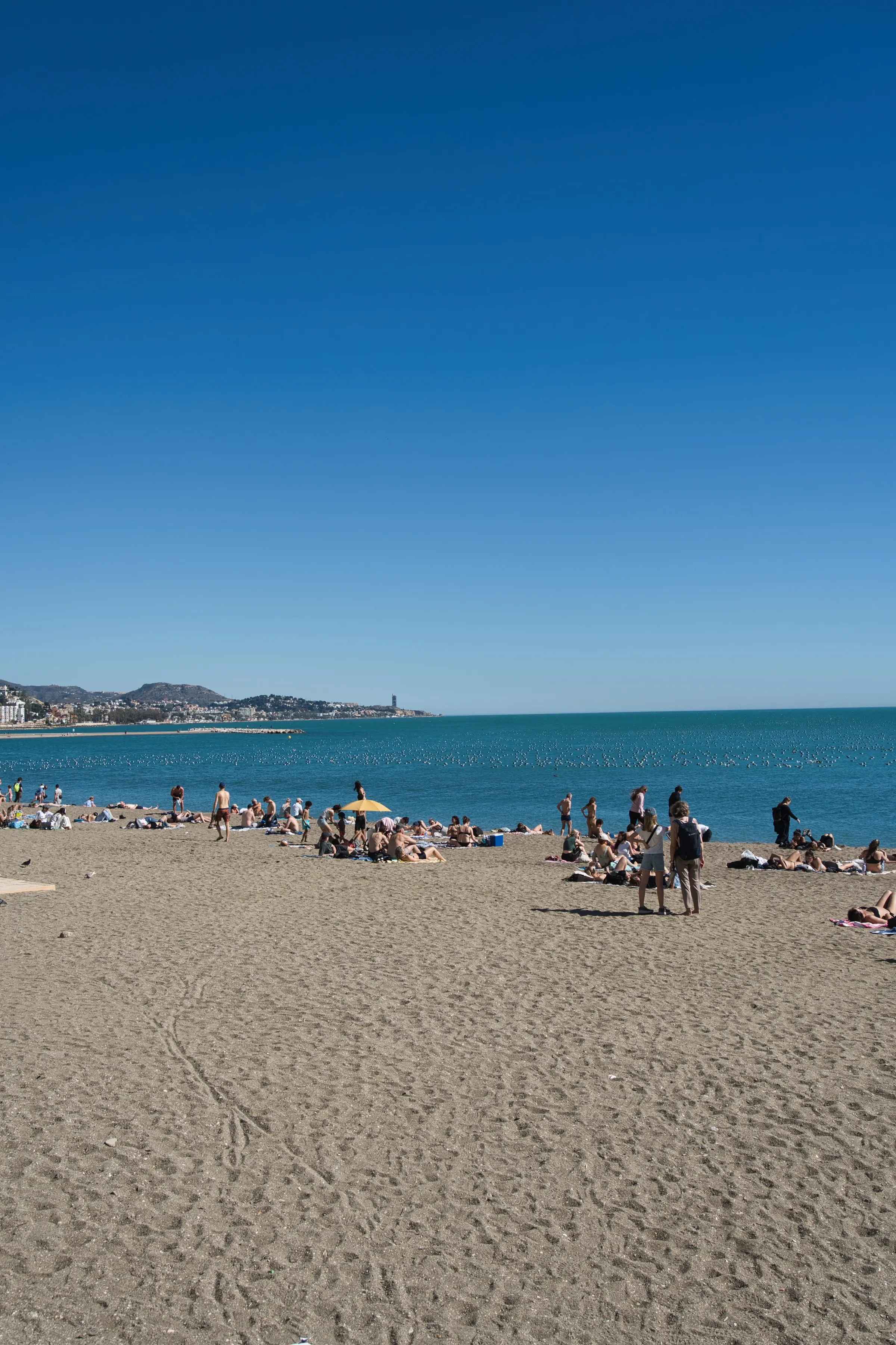 Malagueta beach in September