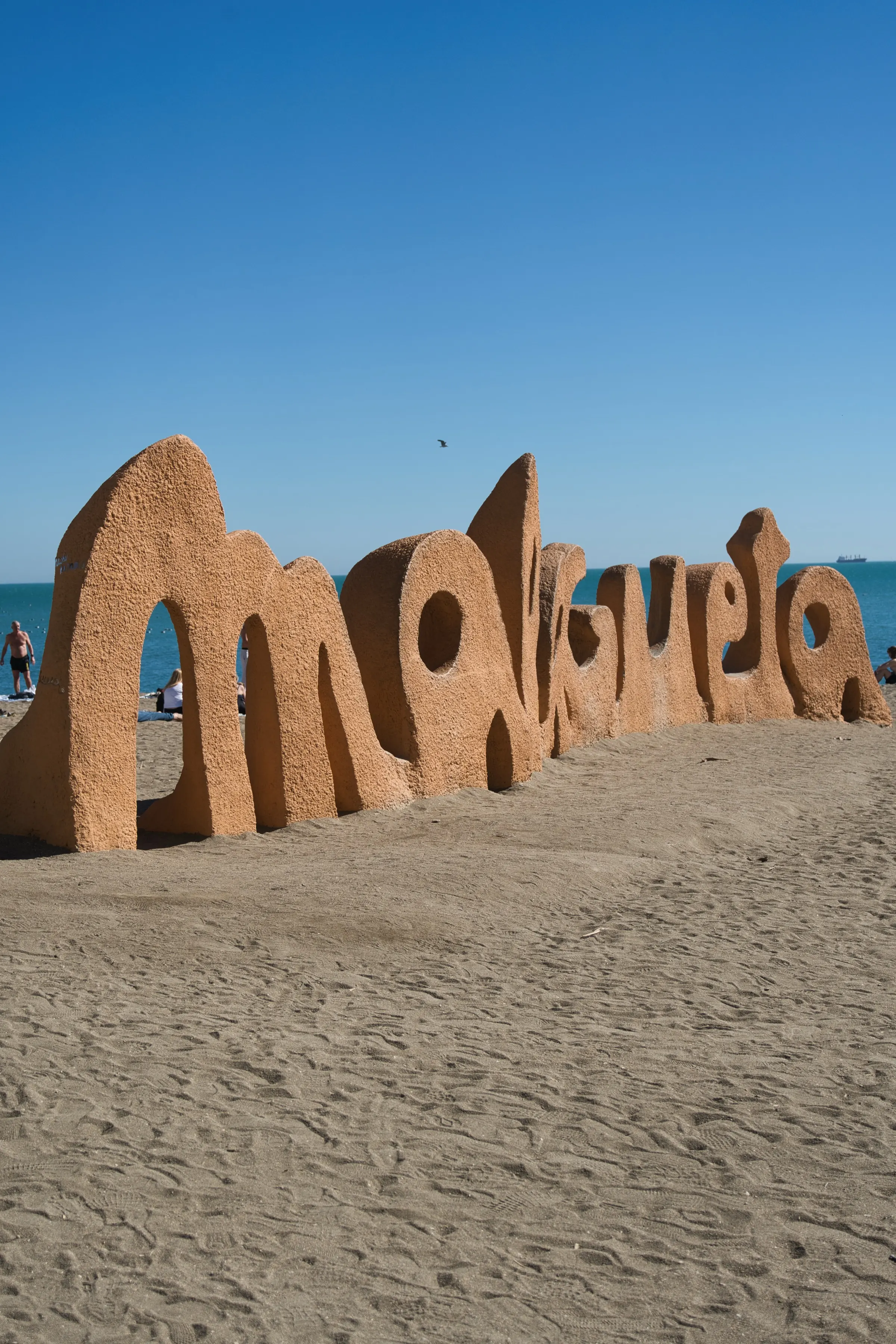 Malagueta beach sign