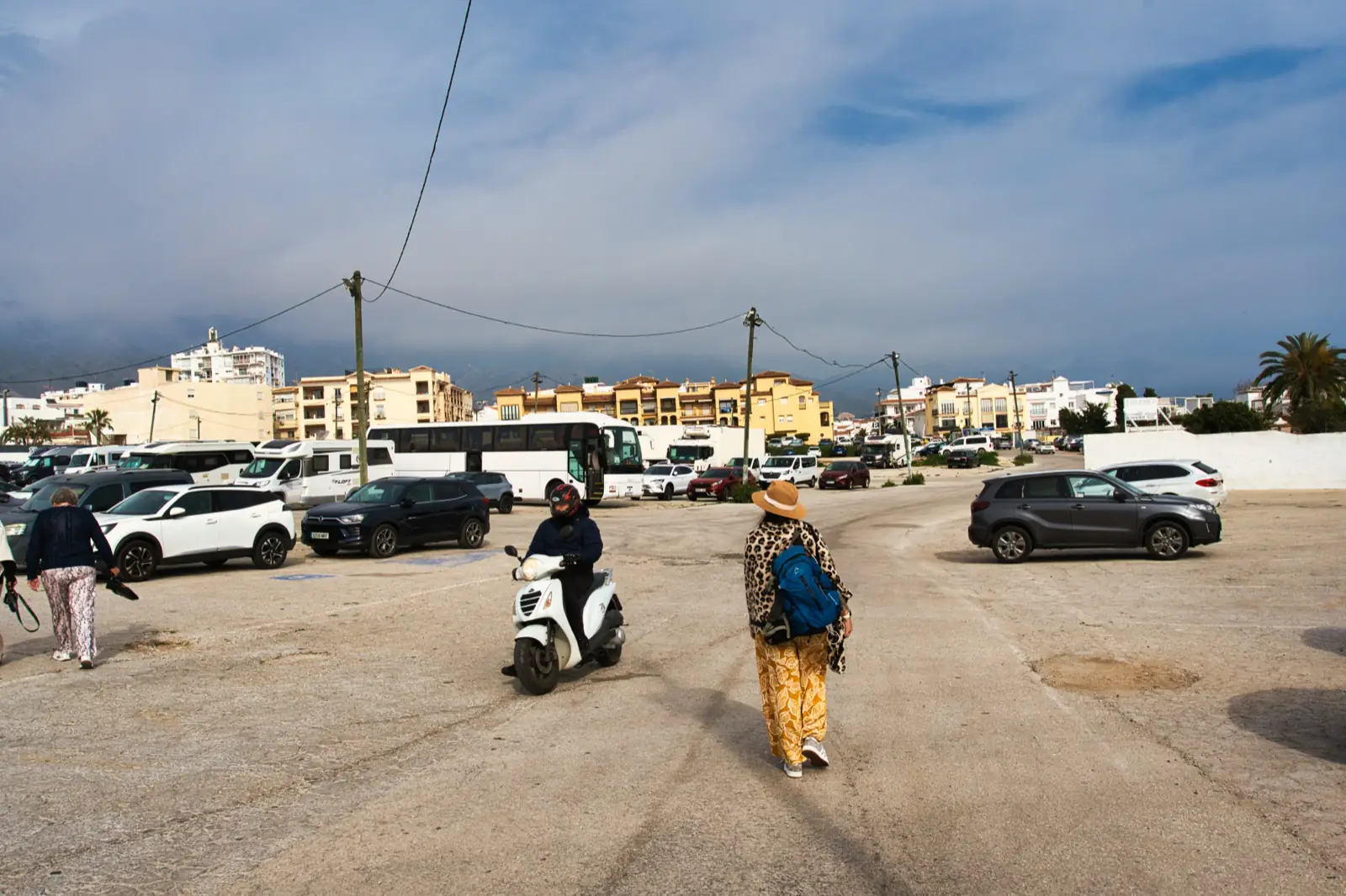 Walking from parking to Nerja centre